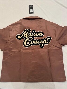 Men's Short-Sleeve Jacket in Brown